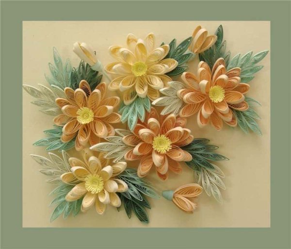 Панно из цветов мастер класс