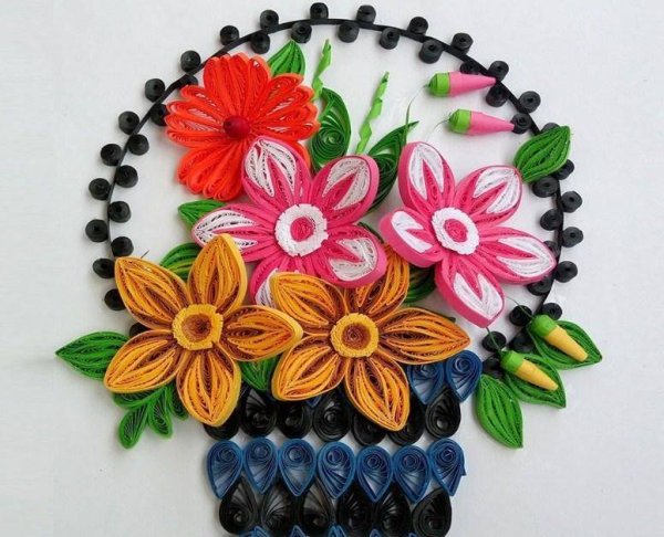 Квиллинг букет цветов