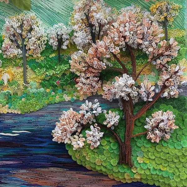 Квиллинг бахромчатые цветы