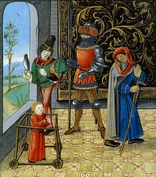 Книжная миниатюра средневековья Франции рыцарь
