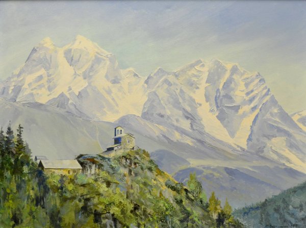 Горы маслом на холсте