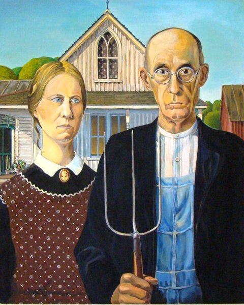 Картина с вилами