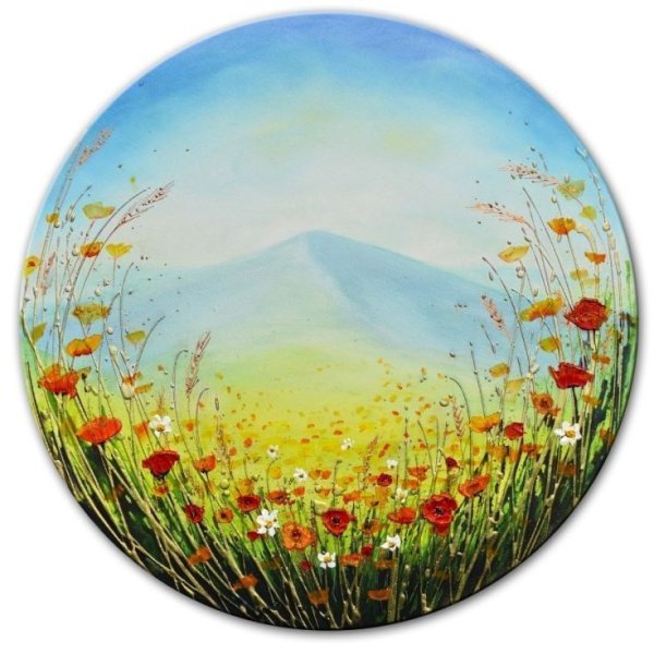 Круглые картины акрилом