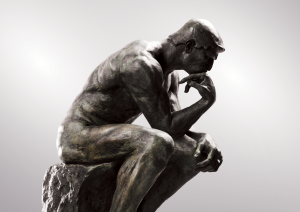 Мыслитель Родена в гипсе