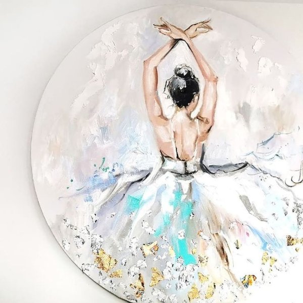 Картина балерина с поталью