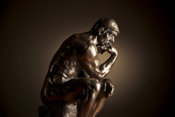 Мыслитель Роден прозрачный фон