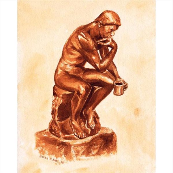 Карен Эланд картины из кофе