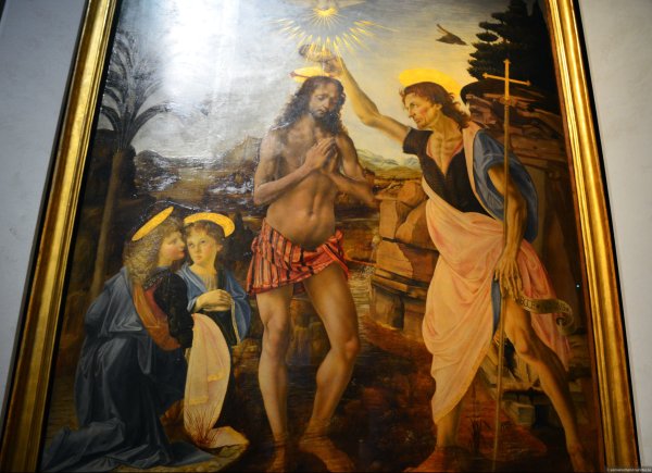 Андреа Верроккьо крещение Христа