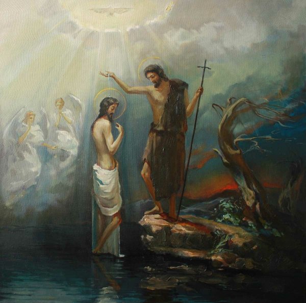 Джотто крещение Христа