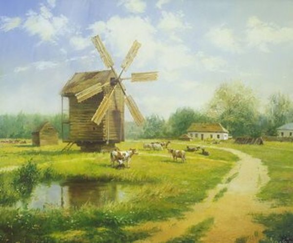 Мельница в деревне