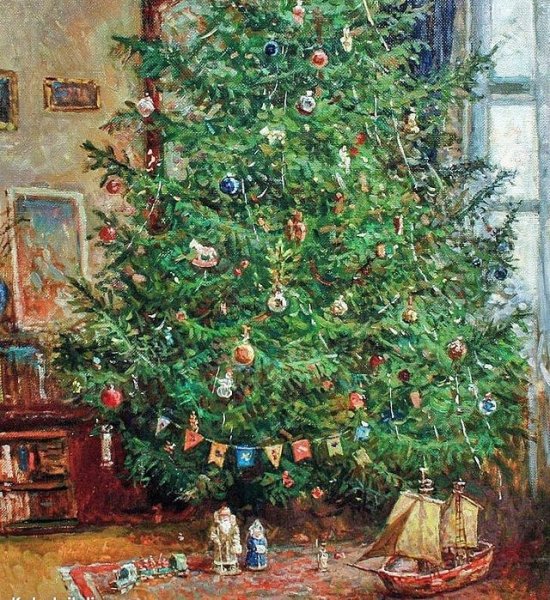 Рождественская елка художник а.Чагадаев