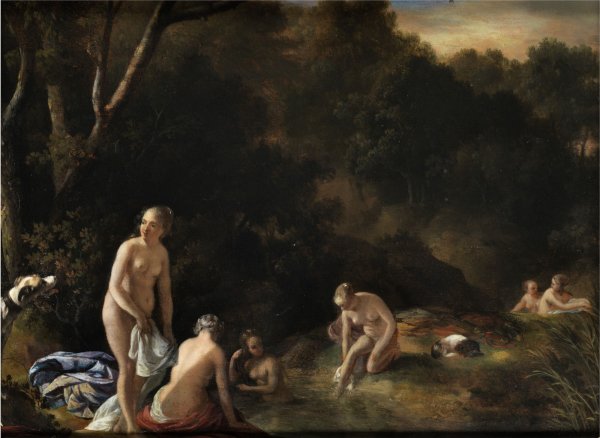 Купание Дианы картина коро