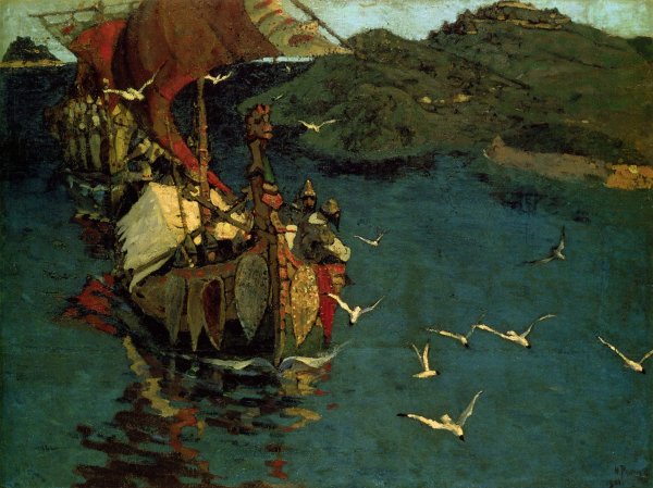 Картина Николая Рериха заморские гости