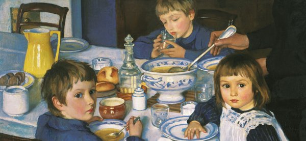 Зинаида Серебрякова картины за завтраком