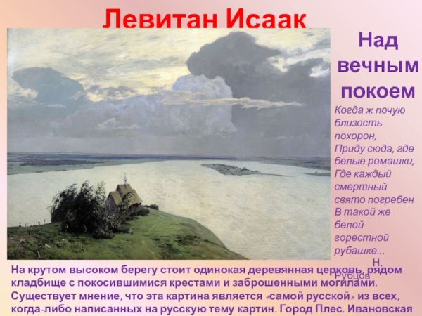 Исаак Ильич Левитан над вечным покоем