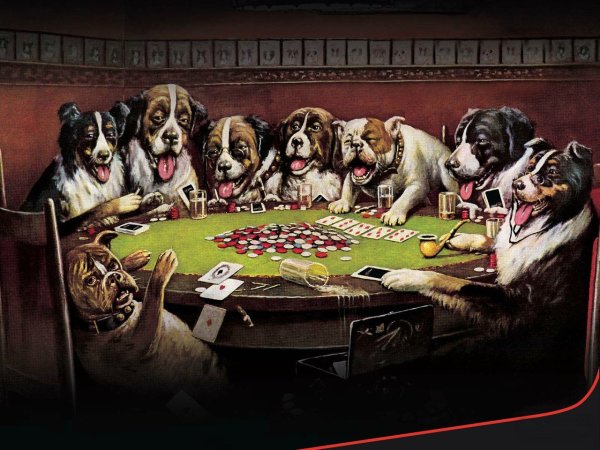 Кассиус Маркеллус Кулидж картины собаки играющие в Покер