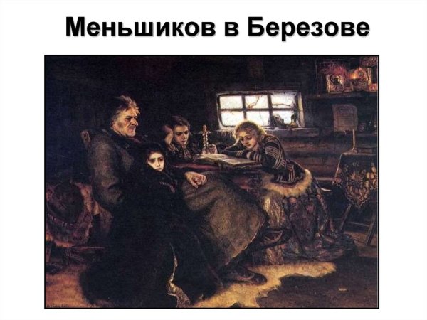 Меншиков в Березове. 1883