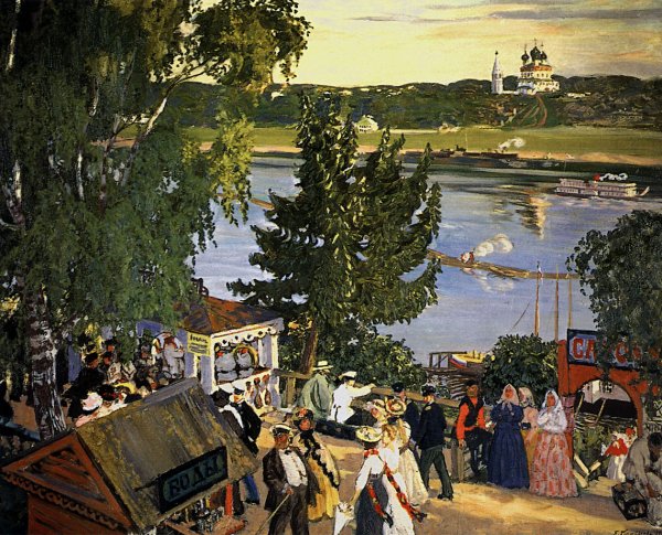 Кустодиев на Волге 1922