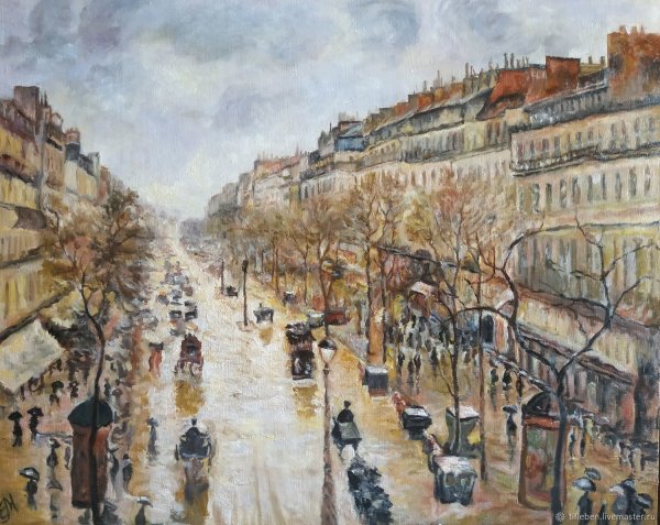 Камиль Писсарро бульвар Монмартр в Париже
