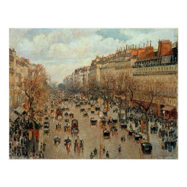 Камиль Писсарро. "Бульвар Монмартр в Париже" 1897