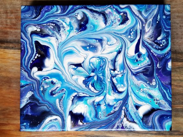 Акриловая заливка картины