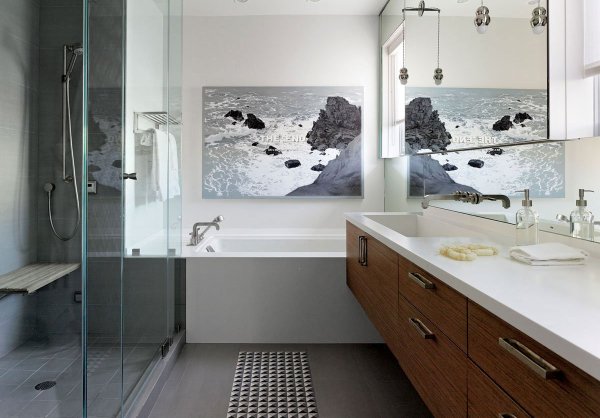 Картины в интерьере ванной