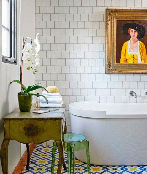 Плитка в ванной до середины