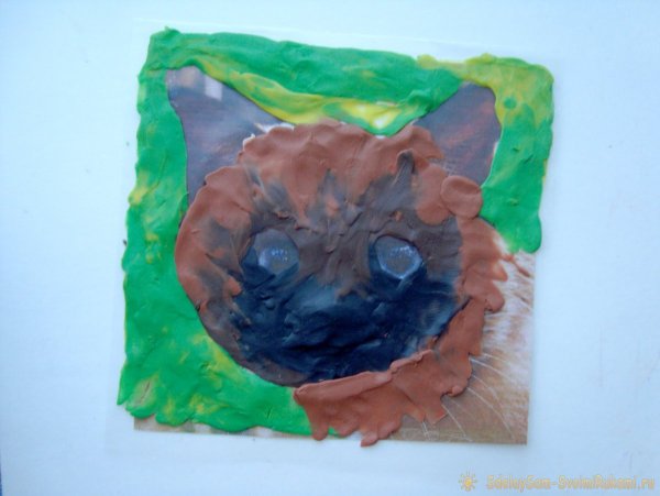 Картина из пластилина черепаха