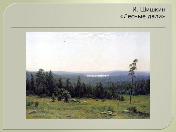 Шишкин и.и. Лесные дали, 1884. ГТГ