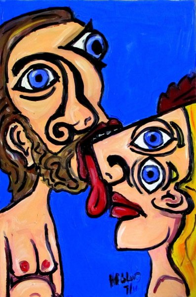 Картина Пабло Пикассо поцелуй
