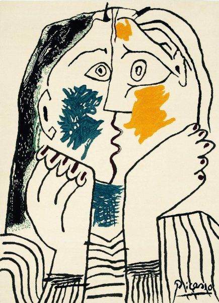 Картина Пабло Пикассо поцелуй