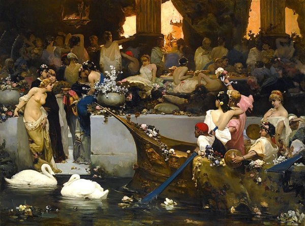 Картина женщина в цветах