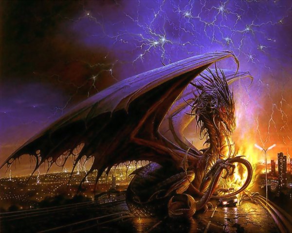 Картина на драконе