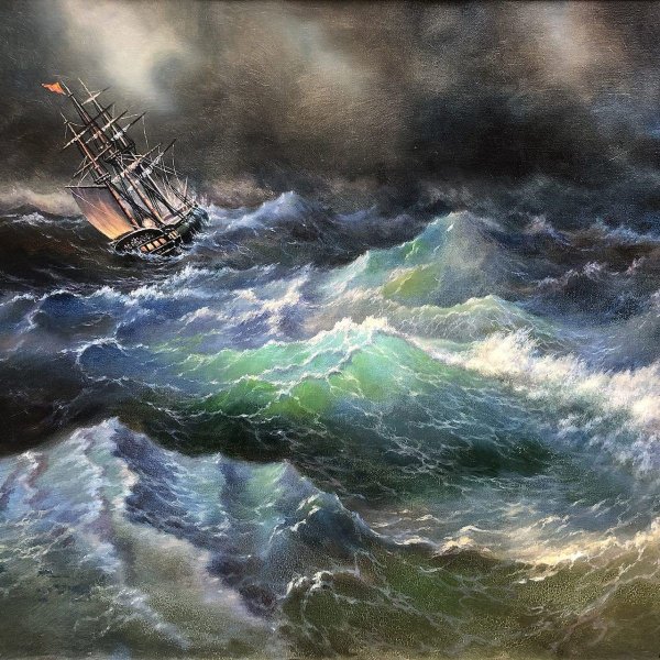 Шторм Айвазовский гроза буря