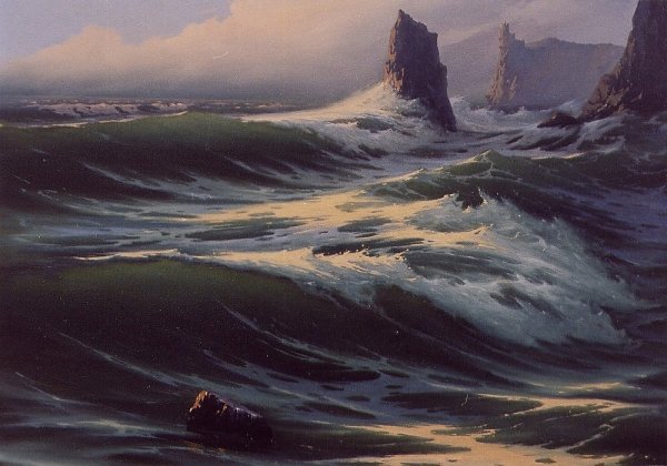 Море шторм живопись