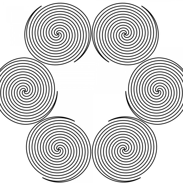 Раскраска спираль