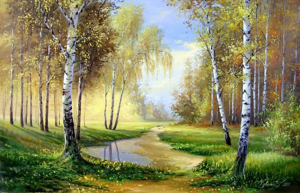 Белорусский художник пейзажист березы