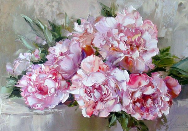 Оксана Кравченко пионы художник