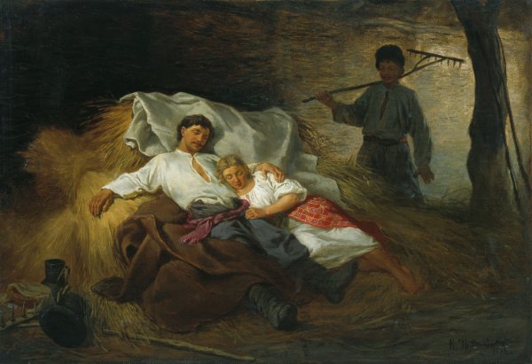 Константин Трутовский. На сеновале. 1872