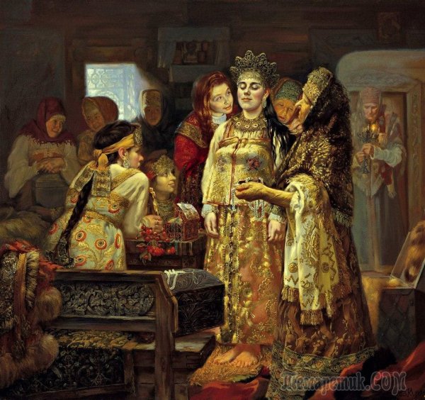 Художник Юрий Сергеев одевание невесты