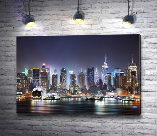 Ночной город живопись