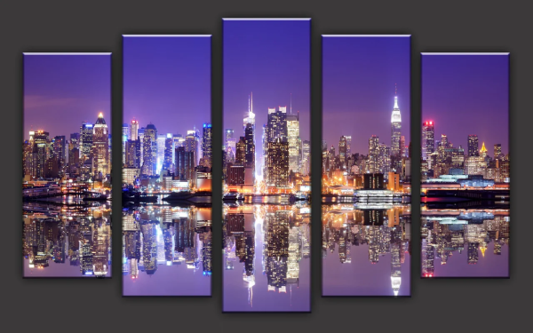 Москва Сити картина Импрессионизм