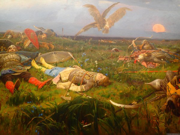Виктор Васнецов бой Добрыни Никитича с Семиглавым змеем Горынычем