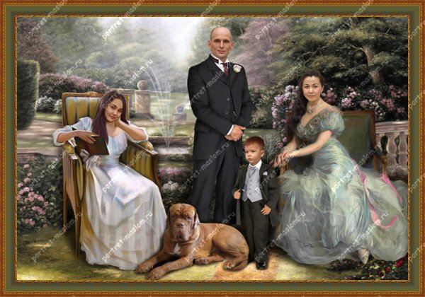 Семейный портрет в старинном стиле