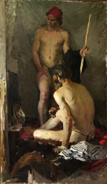 Виктор Александрович Ляпкало after Bathing