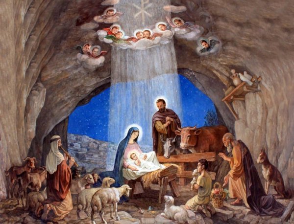 Рождественский вертеп Иисус Христос