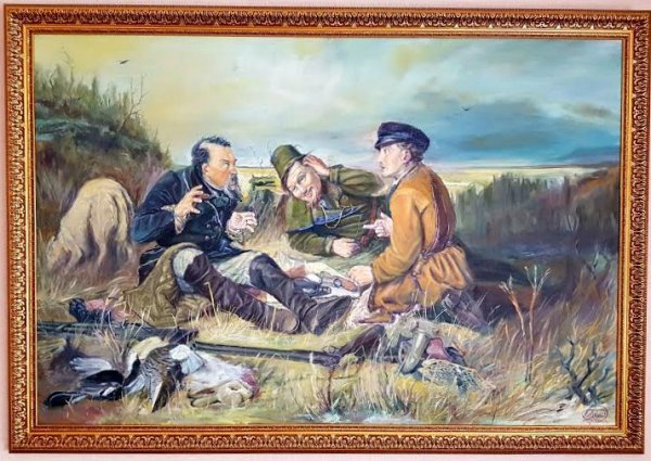 Репин Илья Ефимович охотники на привале