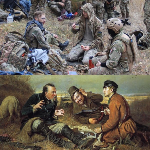 Охотники на привале Перова