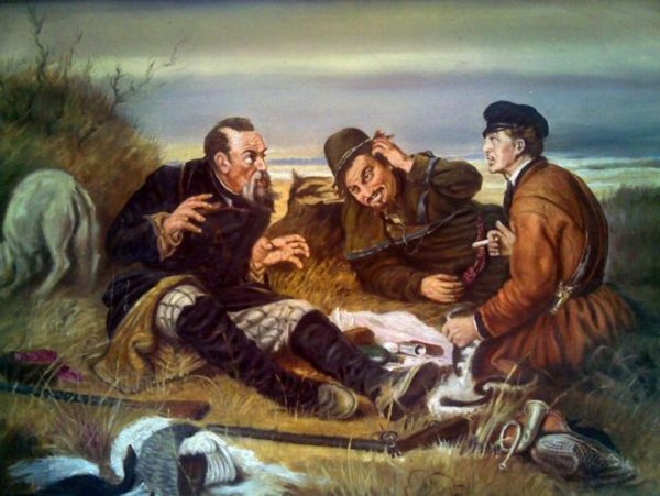 Охотники на привале 1871