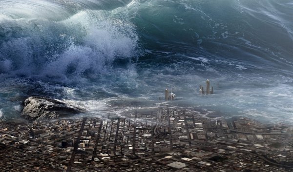 Самое страшное ЦУНАМИ В мире написать